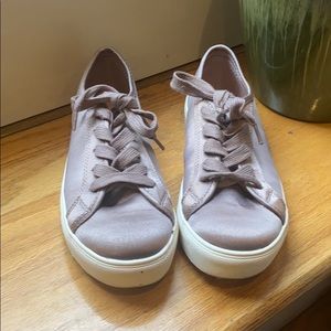 LOFT lavender sateen sneakers